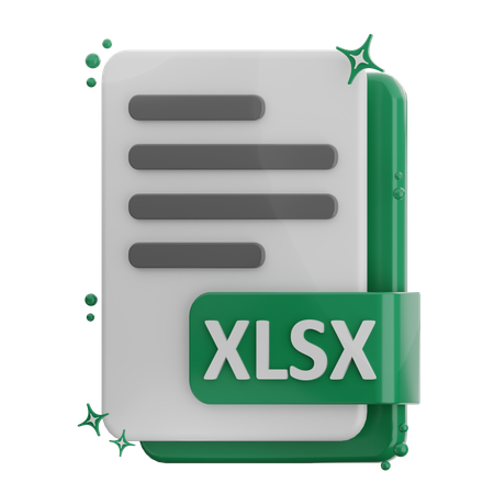 Xlsx File  3D Icon