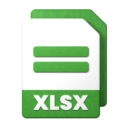 Xlsx File  3D Icon