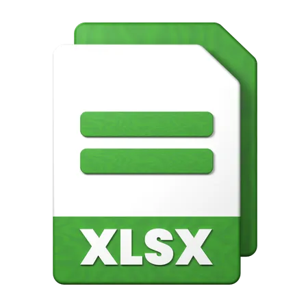 Xlsx File  3D Icon