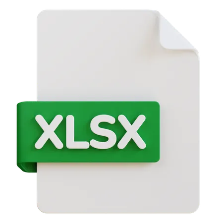 Xlsx File  3D Icon