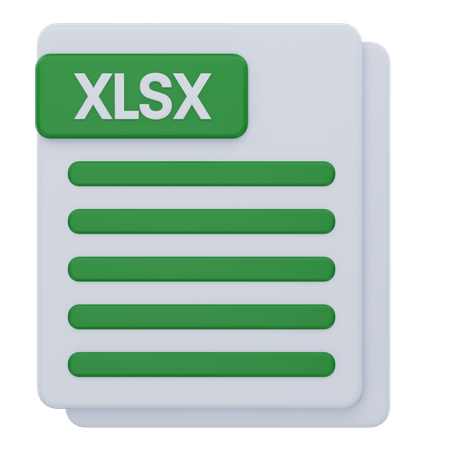 Xlsx File  3D Icon
