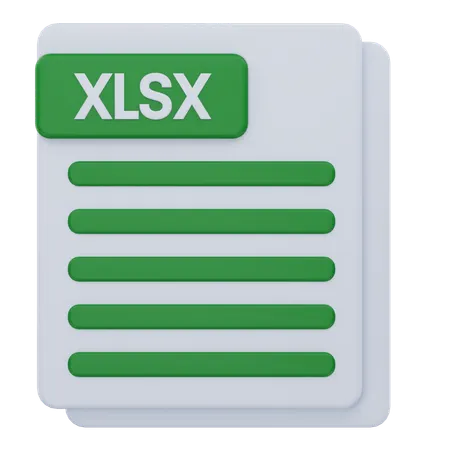 Xlsx File  3D Icon
