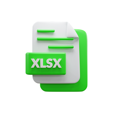 Xlsx File  3D Icon