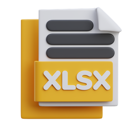 Xlsx File  3D Icon