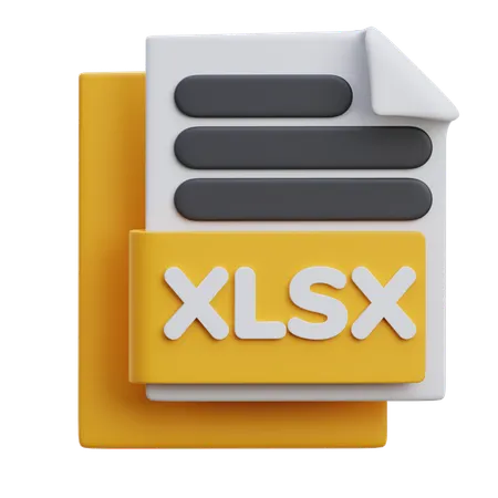 Xlsx File  3D Icon
