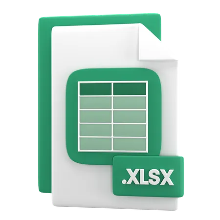 XLSX File  3D Icon