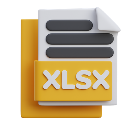 Xlsx File  3D Icon