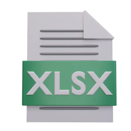Xlsx File  3D Icon