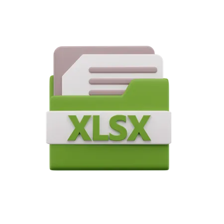 Xlsx File 3D Icon