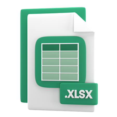 XLSX File  3D Icon