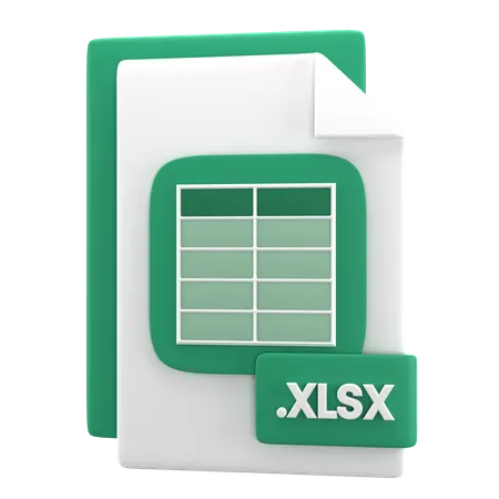 XLSX File  3D Icon