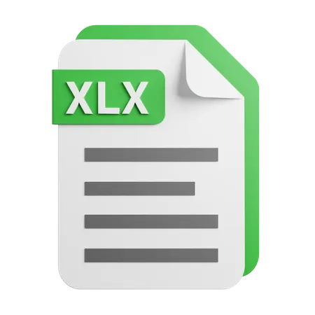 Xlx File  3D Icon