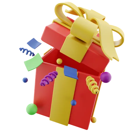 Xmas Gift Box 3D Icon