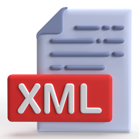 XML File  3D Icon