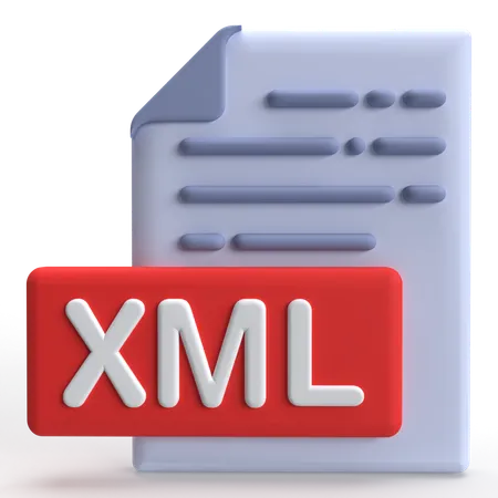 XML File  3D Icon