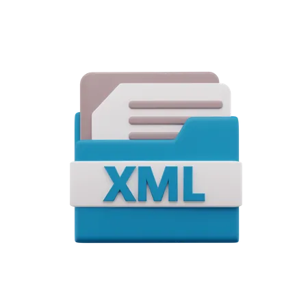 Xml File  3D Icon