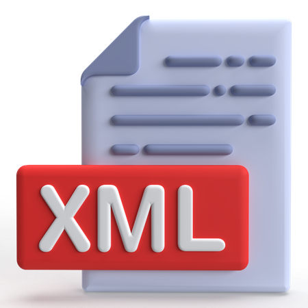 XML File  3D Icon