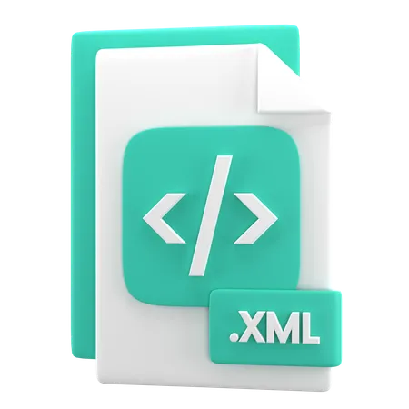 XML File  3D Icon