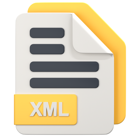 Xml File  3D Icon