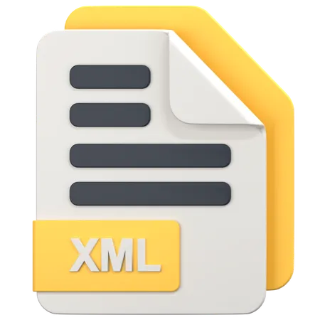 Xml File  3D Icon