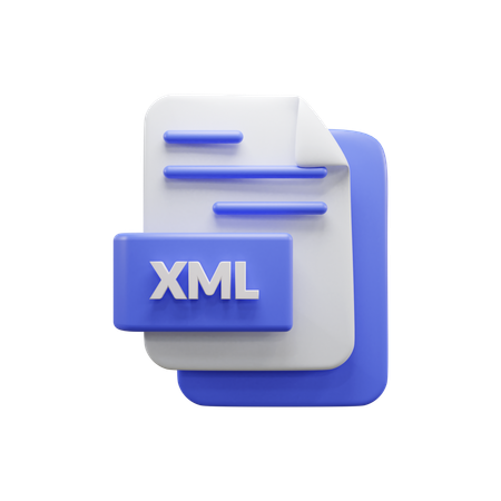 Xml File  3D Icon