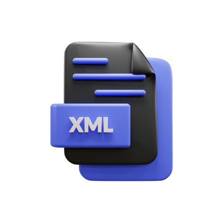 Xml File  3D Icon