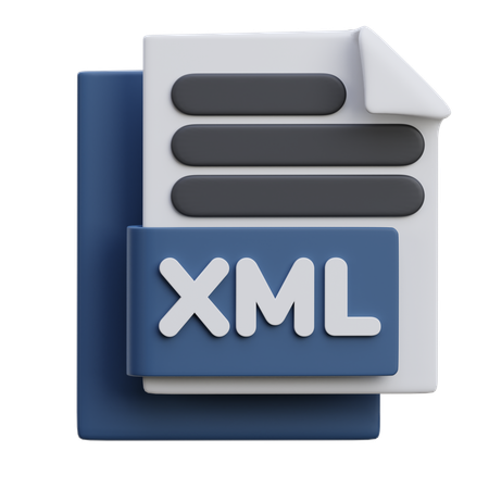 Xml File  3D Icon