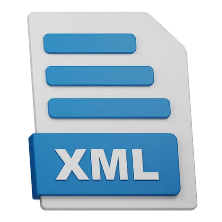 XML File  3D Icon