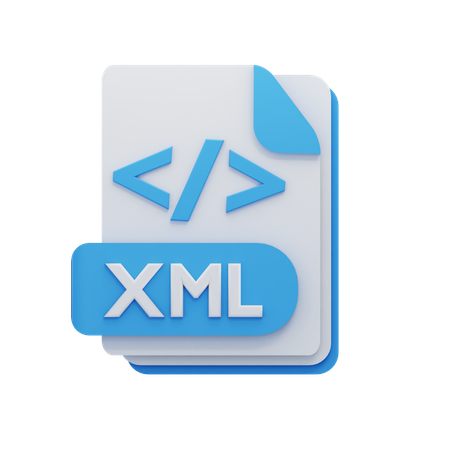 Xml File  3D Icon