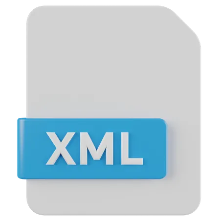 XML File  3D Icon