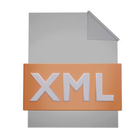 Xml File  3D Icon