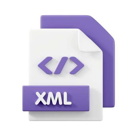 XML File  3D Icon