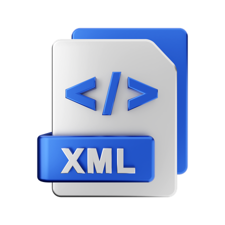XML File 3D Illustration
