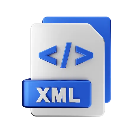 XML File 3D Illustration