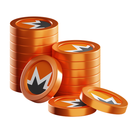 Xmr Coin Stacks  3D Icon