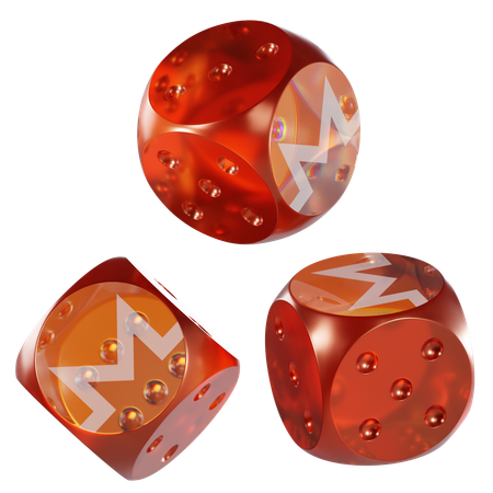 Xmr Glass Dice Crypto  3D Icon