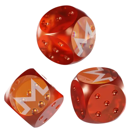 Xmr Glass Dice Crypto  3D Icon