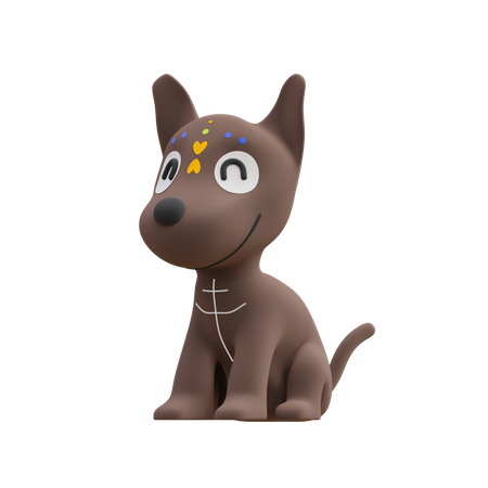 Désolé chien  3D Illustration