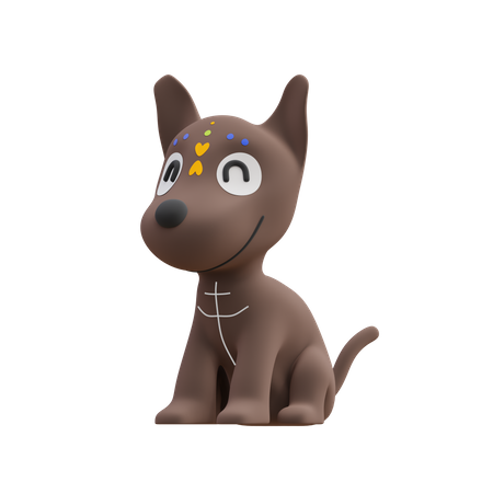 Xolo Dog 3D Illustration