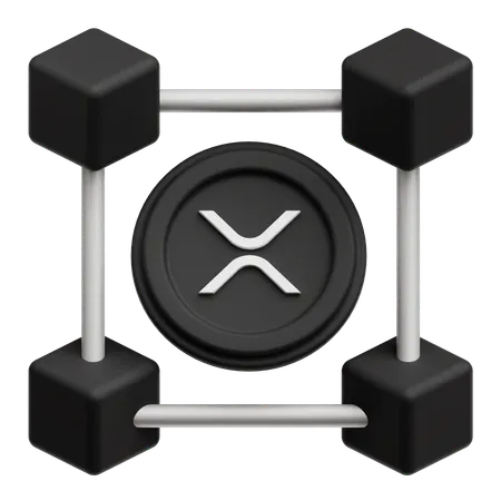XPR Crypto Coin network 3D Icon