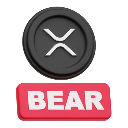 XRP Bear  3D Icon