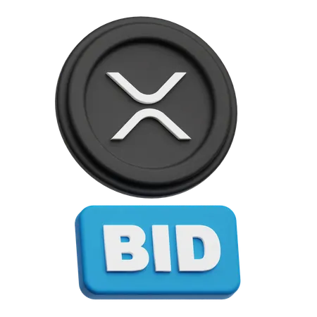 Xrp Bid  3D Icon