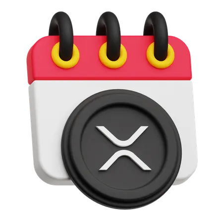 Calendrier xrp  3D Icon