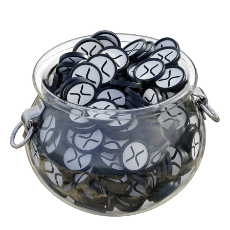 Xrp Clear Glass Pot  3D Icon