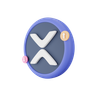 xrp coin 3d logo