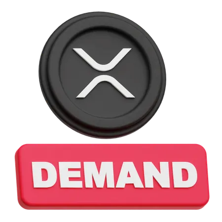 XRP Coin demand  3D Icon