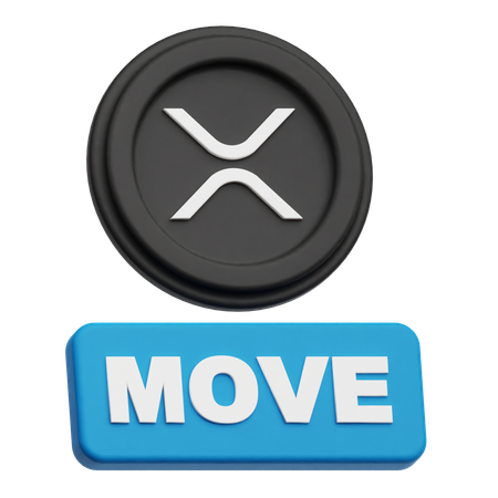 XRP Coin move  3D Icon