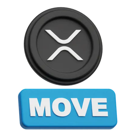 XRP Coin move  3D Icon
