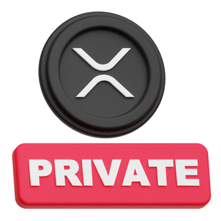 XRP Coin privado  3D Icon