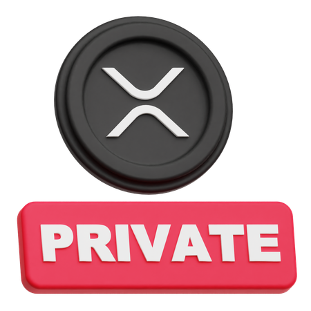 Pièce XRP privée  3D Icon